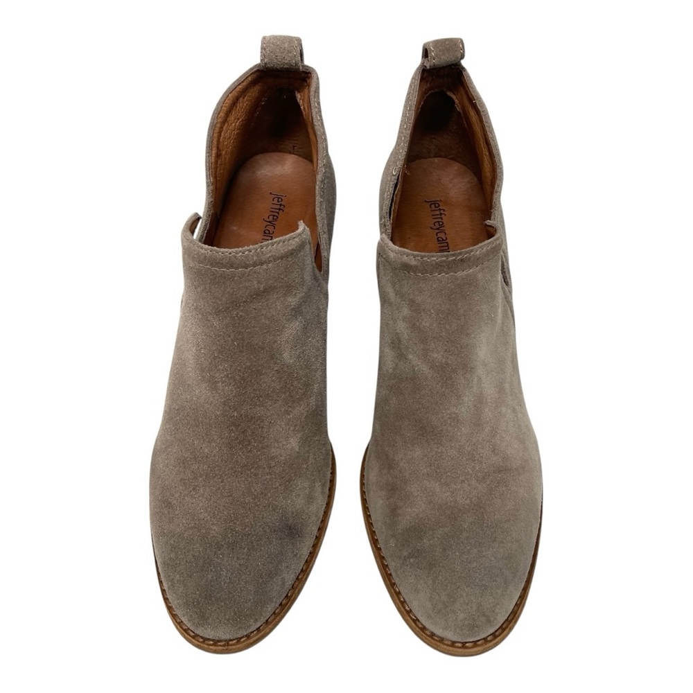 Jeffrey Campbell Rosalee Taupe Gray Suede Leather Ankle Booties Women’s 9.5 - Picture 3 of 13